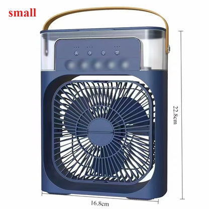 2025 New Portable Fan Air Conditioners USB Electric Fan LED Night Light Water Mist Fun 3 in 1 Air Humidifie for Home