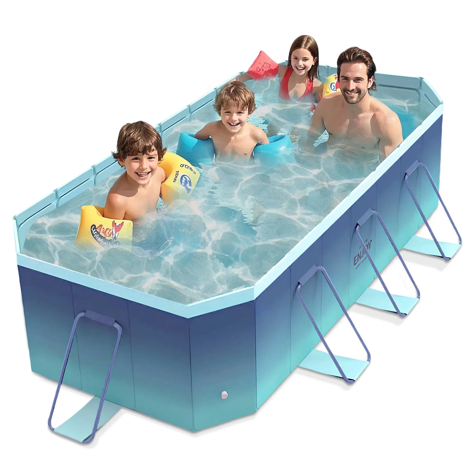 Outdoor Foldable Large Swimming Pool Summer Water Party Non-Inflatable Swimming Pool for Adult and Kids Swimming Outdoor Garden