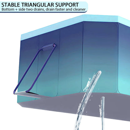 Outdoor Foldable Large Swimming Pool Summer Water Party Non-Inflatable Swimming Pool for Adult and Kids Swimming Outdoor Garden